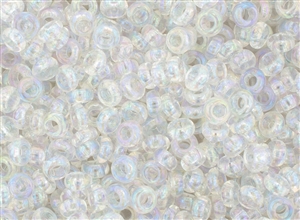 6/0 Demi Round Toho Japanese Seed Beads - Crystal Rainbow #161