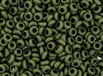 6/0 Demi Round Toho Japanese Seed Beads - Olive Green Metallic Matte #617