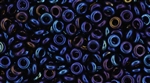 8/0 Demi Round Toho Japanese Seed Beads - Navy Blue Iris Metallic #82