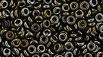 8/0 Demi Round Toho Japanese Seed Beads - Olive Brown Iris Metallic #83