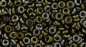 8/0 Demi Round Toho Japanese Seed Beads - Olive Brown Iris Metallic #83