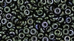 8/0 Demi Round Toho Japanese Seed Beads - Emerald Green Iris Metallic #89