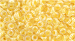 8/0 Demi Round Toho Japanese Seed Beads - Golden Cream Lined Crystal Luster #983