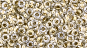 8/0 Demi Round Toho Japanese Seed Beads - Crystal Bronze Lined #989