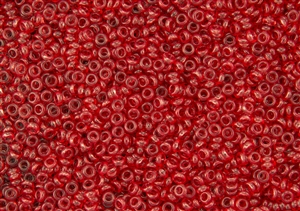 8/0 Demi Round Toho Japanese Seed Beads - Hybrid ColorTrends Transparent Aurora Red #YPS0042