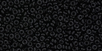 11/0 Demi Round Toho Japanese Seed Beads - Jet Black Opaque #49