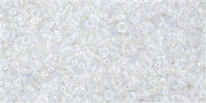 11/0 Demi Round Toho Japanese Seed Beads - Crystal Rainbow #161