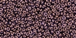 11/0 Demi Round Toho Japanese Seed Beads - Dark Amethyst Gold Luster #201