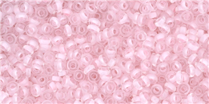 11/0 Demi Round Toho Japanese Seed Beads - Light Pink Lined Crystal #967