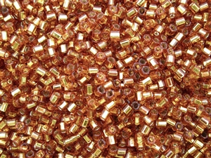 8/0 HEX Japanese Toho Seed Beads - Topaz Silver Lined #22C