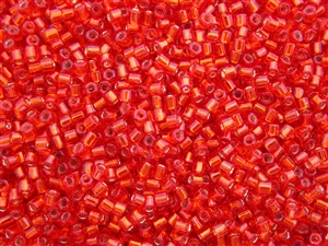 8/0 HEX Japanese Toho Seed Beads - Lt. Siam Ruby Silver Lined #25