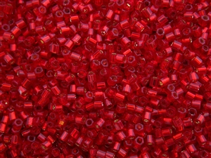 8/0 HEX Japanese Toho Seed Beads - Red Ruby Silver Lined #25C