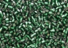 8/0 HEX Japanese Toho Seed Beads - Green Emerald Silver Lined #36