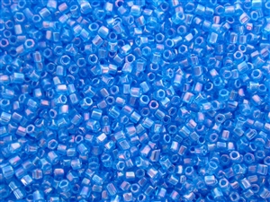 8/0 HEX Japanese Toho Seed Beads - Dark Aqua Transparent Rainbow #163B