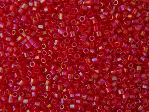 8/0 HEX Japanese Toho Seed Beads - Ruby Transparent Rainbow #165B