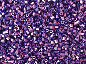 8/0 HEX Japanese Toho Seed Beads - Purple Metallic #461