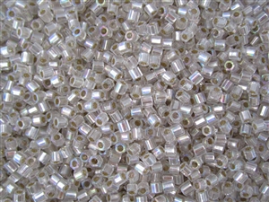 8/0 HEX Japanese Toho Seed Beads - Crystal Silver Lined Rainbow #2021