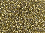 11/0 Takumi Toho Japanese Seed Beads - Lt Bronze Lined Crystal Rainbow #262