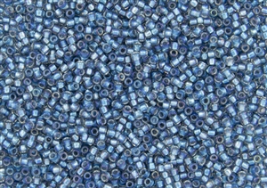 11/0 Takumi Toho Japanese Seed Beads - Blue Lined Crystal #263