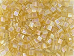 Miyuki Tila 5mm Glass Beads - Transparent Light Topaz AB #TL251