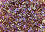 Miyuki Tila 5mm Glass Beads - Transparent Topaz AB #TL257