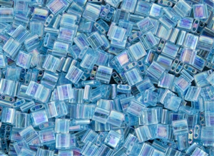Miyuki Tila 5mm Glass Beads - Transparent Aqua AB #TL260