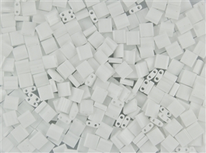 Miyuki Tila 5mm Glass Beads - Opaque White #TL402