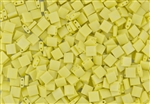 Miyuki Tila 5mm Glass Beads - Opaque Yellow Matte AB #TL404FR