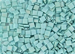 Miyuki Tila 5mm Glass Beads - Opaque Turquoise Matte AB #TL412FR