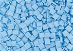 Miyuki Tila 5mm Glass Beads - Opaque Blue Turquoise Matte AB #TL413FR