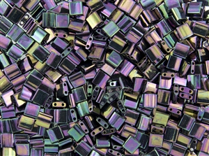 Miyuki Tila 5mm Glass Beads - Purple Iris Metallic #TL454
