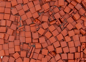 Miyuki Tila 5mm Glass Beads - Terra Cotta Matte #TL2315