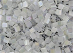 Miyuki Tila 5mm Glass Beads - Crystal Silk Satin AB #TL2549