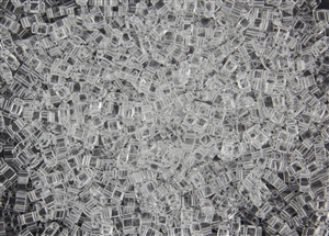 Miyuki Half Tila Bricks 2.5x5mm Glass Beads - Transparent Crystal #TLH131