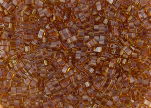 Miyuki Half Tila Bricks 2.5x5mm Glass Beads - Transparent Topaz #TLH134