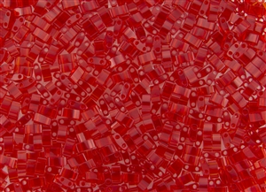 Miyuki Half Tila Bricks 2.5x5mm Glass Beads - Transparent Lt Siam #TLH140