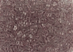 Miyuki Half Tila Bricks 2.5x5mm Glass Beads - Transparent Smoky Amethyst #TLH142