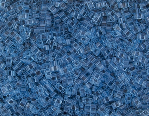 Miyuki Half Tila Bricks 2.5x5mm Glass Beads - Transparent Aqua #TLH148