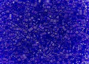 Miyuki Half Tila Bricks 2.5x5mm Glass Beads - Transparent Cobalt #TLH151