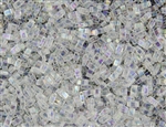 Miyuki Half Tila Bricks 2.5x5mm Glass Beads - Transparent Crystal AB #TLH250