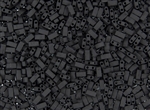 Miyuki Half Tila Bricks 2.5x5mm Glass Beads - Opaque Jet Black Matte #TLH401F