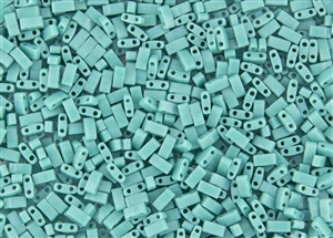 Miyuki Half Tila Bricks 2.5x5mm Glass Beads - Opaque Turquoise #TLH412