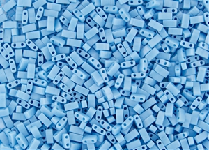 Miyuki Half Tila Bricks 2.5x5mm Glass Beads - Opaque Blue Turquoise #TLH413