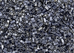 Miyuki Half Tila Bricks 2.5x5mm Glass Beads - Gunmetal Metallic #TLH464