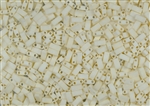 Miyuki Half Tila Bricks 2.5x5mm Glass Beads - Opaque Cream Matte  #TLH2021