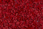 Miyuki Half Tila Bricks 2.5x5mm Glass Beads - Brick Red Metallic Matte  #TLH2040