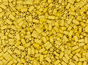 Miyuki Half Tila Bricks 2.5x5mm Glass Beads - Dandelion Yellow Matte #TLH2311