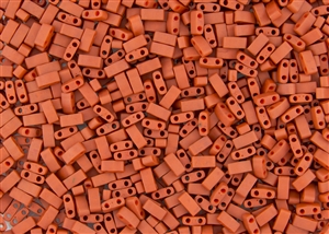 Miyuki Half Tila Bricks 2.5x5mm Glass Beads - Terra Cotta Matte #TLH2315