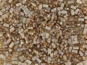 Miyuki Half Tila Bricks 2.5x5mm Glass Beads - Crystal Celsian Matte #TLH55108