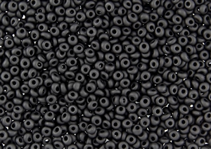 3MM Magatama Toho Japanese Seed Beads - Opaque Jet Black Matte #49F